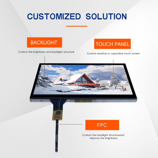 LVDS interface 7 Inch TFT LCD Touch Screen 1024x600 IPS Full Viewing Angle with CTP
