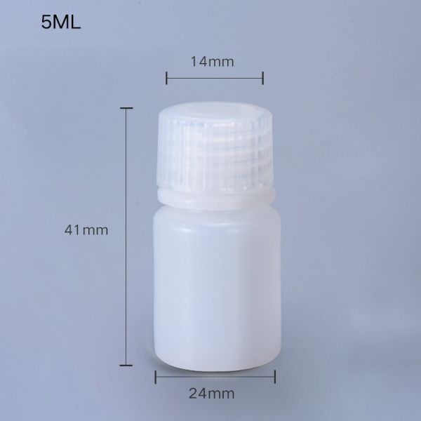 Lab Use Amber Plastic Bottle PP Durable Small Round Food Grade Bottle with Private Label Medicine Liquid Packaging Container