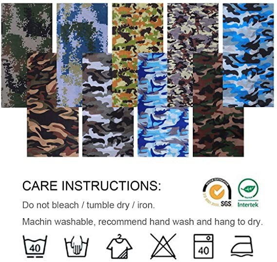 Logo Print Cotton Seamless Custom Tubular Plain Bandanas