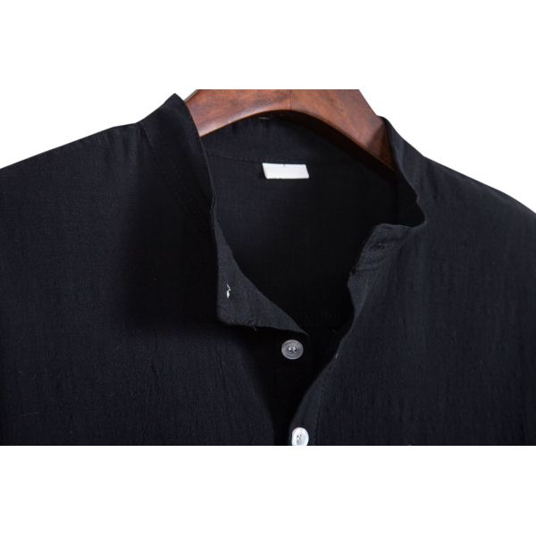 Quantity 5000 LCBZ OEM Custom Long Sleeve Men's Linen Shirts in Multi Color Options