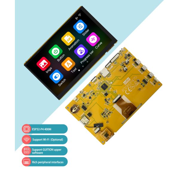JC1060P470C_I_W IPS View ESP32 Display Unit -20C-70C Advanced Display Technology for Industrial Applications 7 inch capacitive touch screen energy
