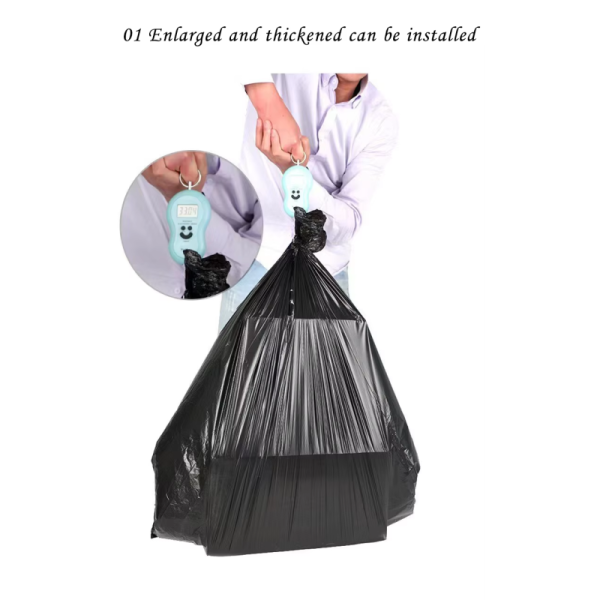 Customized 55-gallon industrial black garbage bags, environmentally friendly heavy-duty polyethylene garbage bags, moisture-proof wholesale available