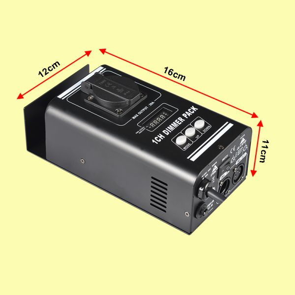 1CH Digital Stage Lighting Dimmer Controller with DMX Control LCD Display 2200W Max Load for LED Lights