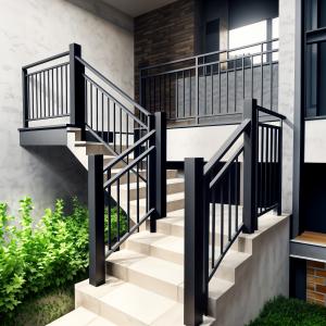 China OEM Contemporary Stair Handrail Balustrade Aluminum Sleek Design on sale