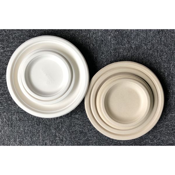 biodegradable corn starch plastic round food tray, Eco-friendly corn starch disposable 4 compartment food tray with lid