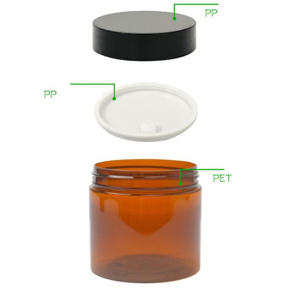 Shatterproof Cylinder Round Plastic Canisters Empty Cosmetic Containers 80ml