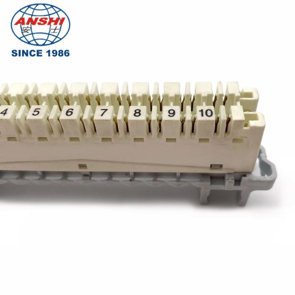 PC Material 110 Terminal Block Highband 10 Pair Module White Body Grey Base