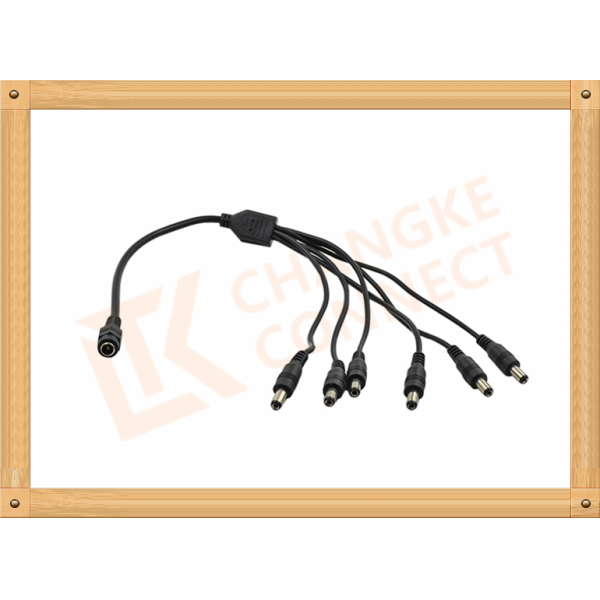 1 To 6 Y Type Male To Female Custom Cable Assembly Copper Wire 40cm