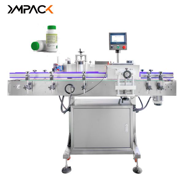 Semi Auto Chemical Bottle Sticker Labeling Machine Wrap Around Labeler ODM