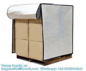 China Thermal Hood Moistproof Insulated Pallet Cover With Zipper Pallet Cover Cold Shipping Packaging Insulated Pallet Bag on sale