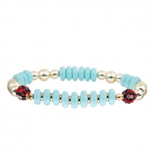 China Black Red Diamond Balls Blue Handmade Beads Bracelets For Men'S Women'S Party Gift on sale