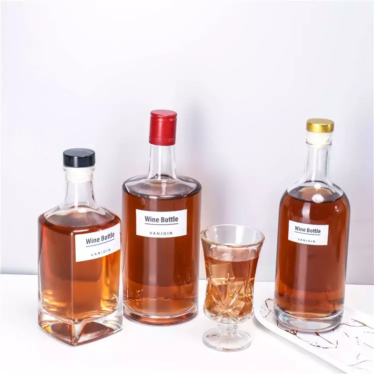 200Ml 375Ml 500Ml 700Ml 750Ml Glass Bottle For Vodka Rum Whiskey Liquor Gin Wine Spirit