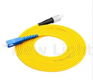 China FC-SC Fiber Optic Patch Cord Single Mode Simplex Pvc 3.0mm Diameter Fiber Cable on sale