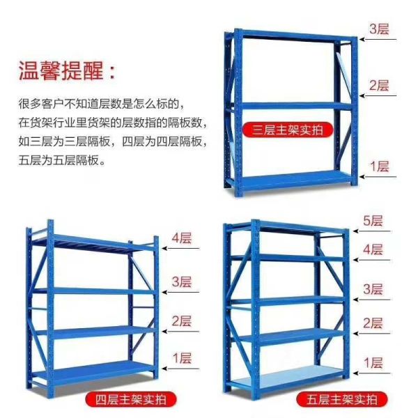 Space Saving Industrial Warehouse Racking 5 Layer Boltless Rack 100kg-500KG/Layer