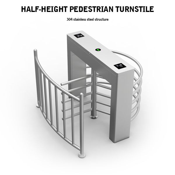 HCW Bidirectional Half Height Turnstile Gate Swipe Card Access Control Device Waist-High Security For Gym