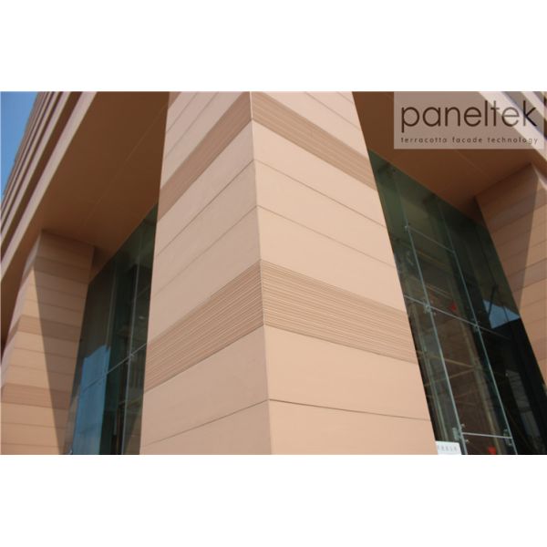 External Decorative Terracotta Facade Panels , Exterior Wall Cladding Sheets