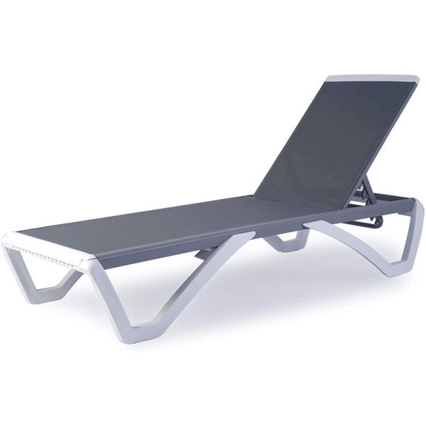 Durable SGS 77*24*21 inch Outdoor Plastic Lounge Chairs For Swimming Pool