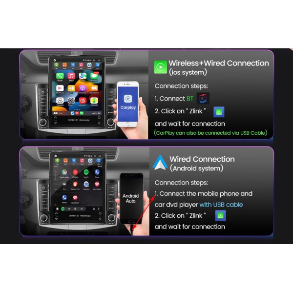 Split Screen Function Universal Car MP5 Player for 9.7 inch Android Navigation Screen