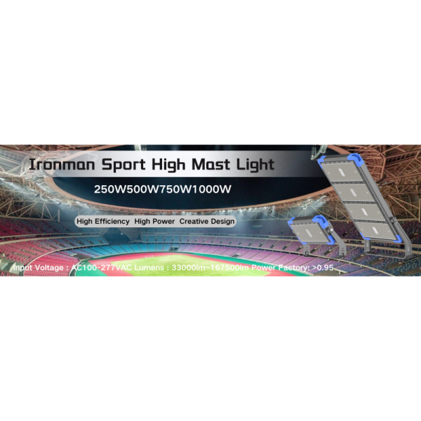 IP66 Waterproof LED High Mast Light With ADC12 Die-casting Aluminum For Stadium Sport