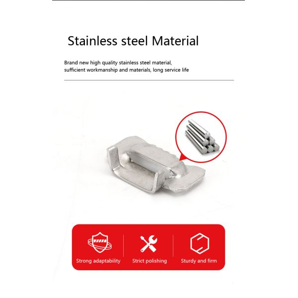 Ear Teeth Stainless Steel Buckles For SS Band Strips SS304 SS201 3-25mm