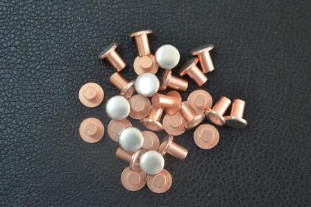 Electrical Contact Manufacturers Bimetal Rivet / Flat Head Solid Rivet OEM / ODM