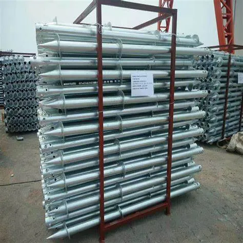 Commercial round Helical Piles by Foundation Contractors