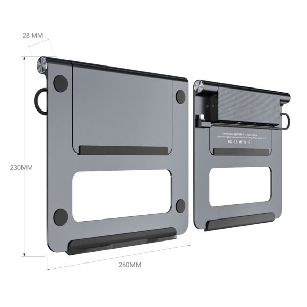 USB C Laptop Adjustable Stand With Dual HDMI 4K MST Video Output