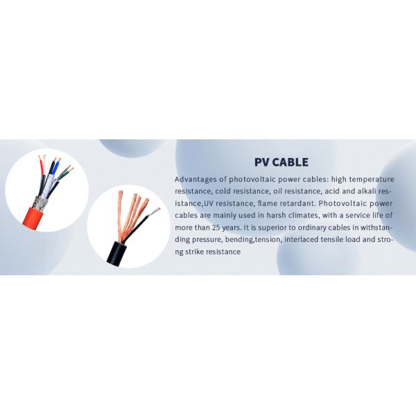 Stranded Conductor UV Resistant Solar Photovoltaic Power PV Cable with Customization