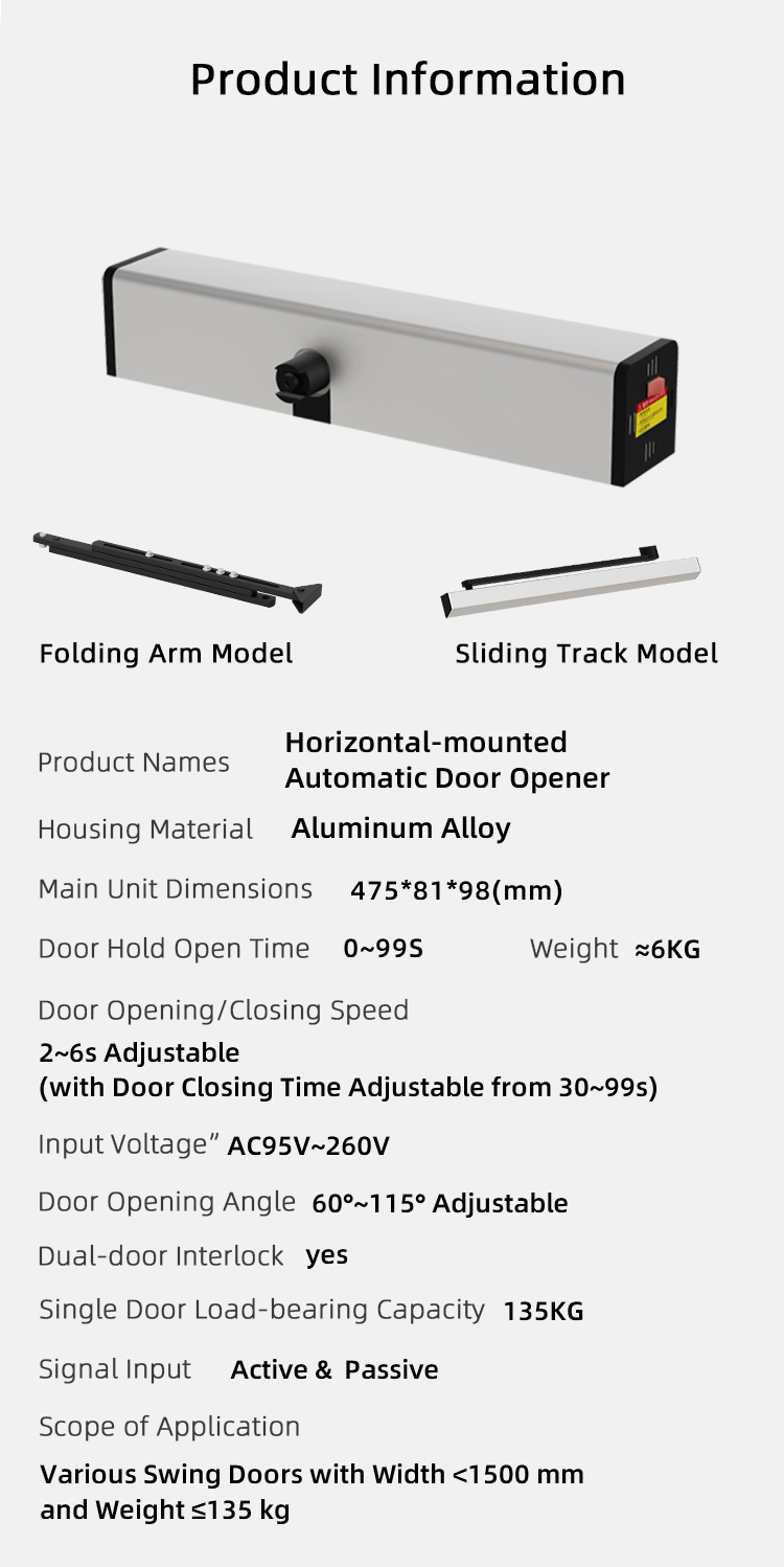 Horizontal Auto Swing Door Operator Waterproof For Indoor Access Control Efficient Opening