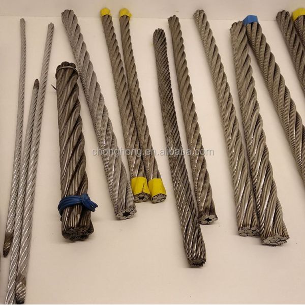 9x19S 16mm General Elevator Rope Diameter 8-22mm Non-Alloy 1570MPa/1770MPa Galvanized Steel Wire Ropes for Elevators
