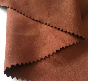 China Heavy 260-280gsm Weft Knitted Suede Sofa Fabric For Home Textile on sale