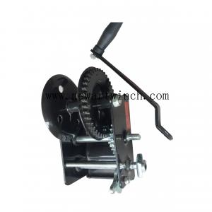 China 2000lbs Black Spraying Hand Winch Without Cable or Strap, Hand Operated Winch For Sale on sale