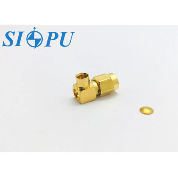SMA Male Right Angle RF Coaxial Connector for 2# Semi-Rigid/Semi-Flexible Cable
