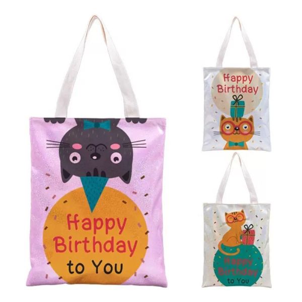 Customizable Colorful Canvas Sublimation Blank Tote Bags Fashionable Heat Transfer Shopping Bag For Advertising