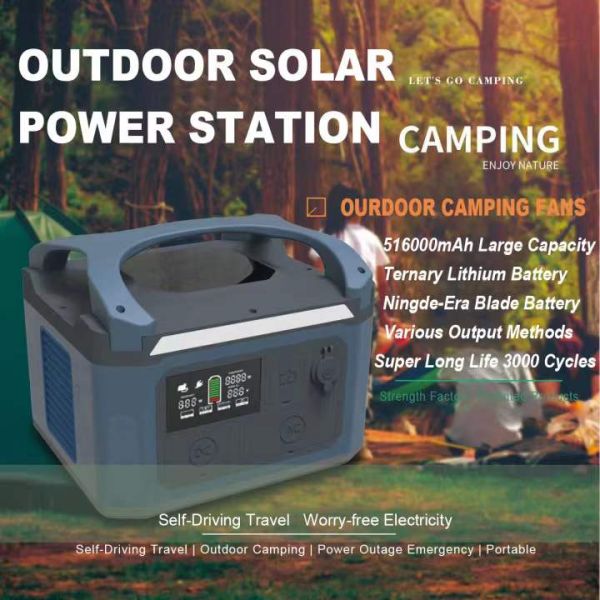 Portable Charging Power Station Home Outdoor With AC DC Camping Lithium Battery Backup