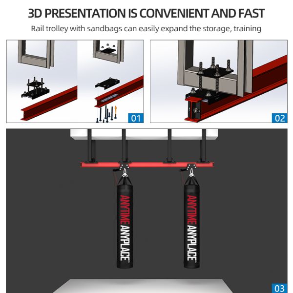 Custom Color Punching Bag Rack Heavy Bag Stand Ceiling Bracket