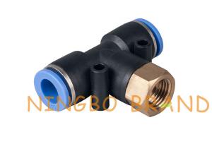 China Female Branch Tee Push To Connect Pneumatic Hose Fittings 1/4'' 8mm on sale