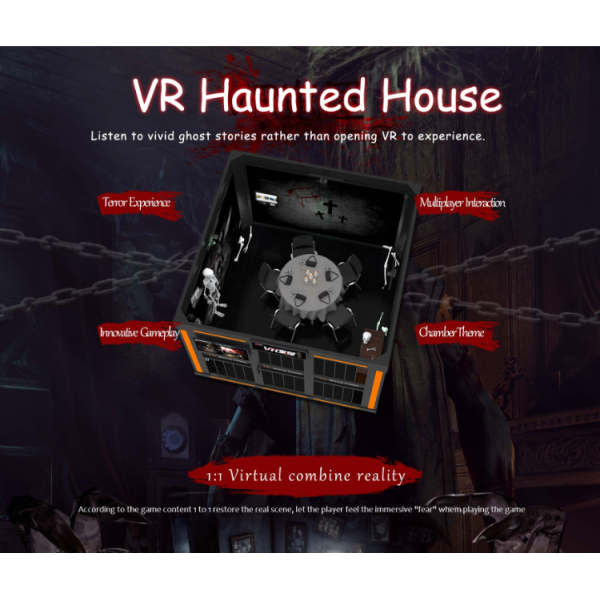 Multiplayer Standing Up 9D VR Arena Haunted House Platform / Virtual Reality Simulator Game Machine