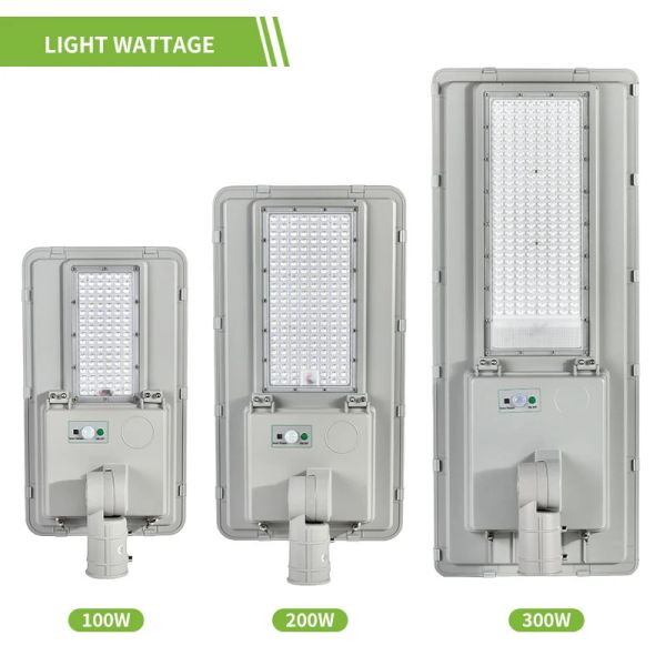 All In One Solar Street Light with Adjustable Lamp Arm Die-Casting Aluminum and LiFePO4 Battery