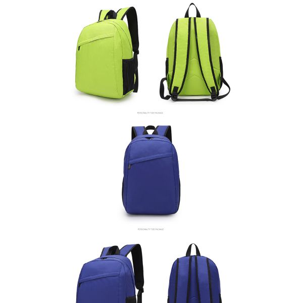 Factory wholesale custom logo solid color leisure fashion school students waterproof backpack school bag For Girls Boy Teenagers