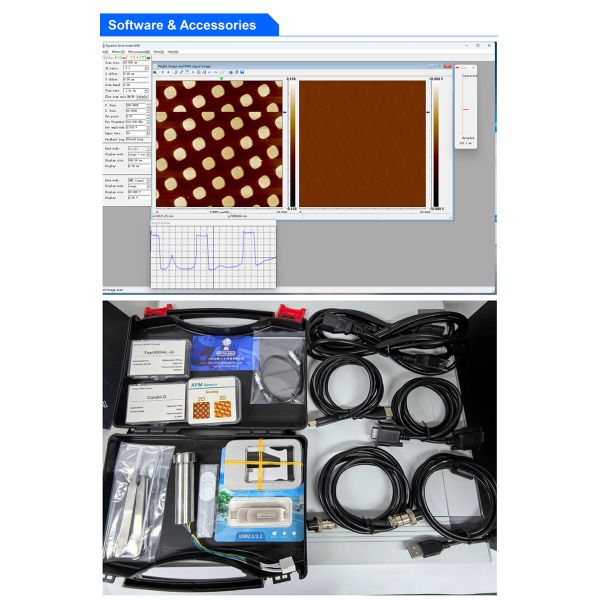 Opto Edu A62.4501 Scanning Microscope with Atomic Force AFM XY Scan Range 20×20um XY Scan Resolution 0.2nm Z Scan Range 2.5um