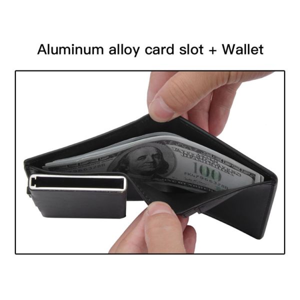 Availiable Aluminum Card Holder for Men Custom Metal Business RFID ID Cartera Slim Minimalist Wallet