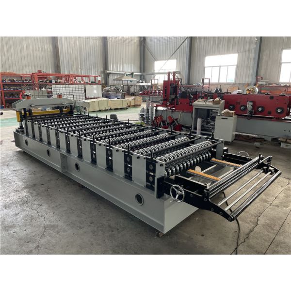 “850 Corrugated Roofing Sheet Roll Forming Machine Full Automatic Wave Tile Making Machinery for Building Materials"