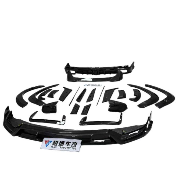 PD Style Tesla Model Body Kit Front Rear Bumper Side Skirt Diffuser Spoiler Black