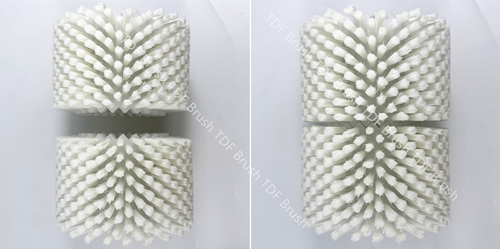 Industrial Grade Zig-Zag Modular Roller Brush with Customizable Bristles for Partial Replacement