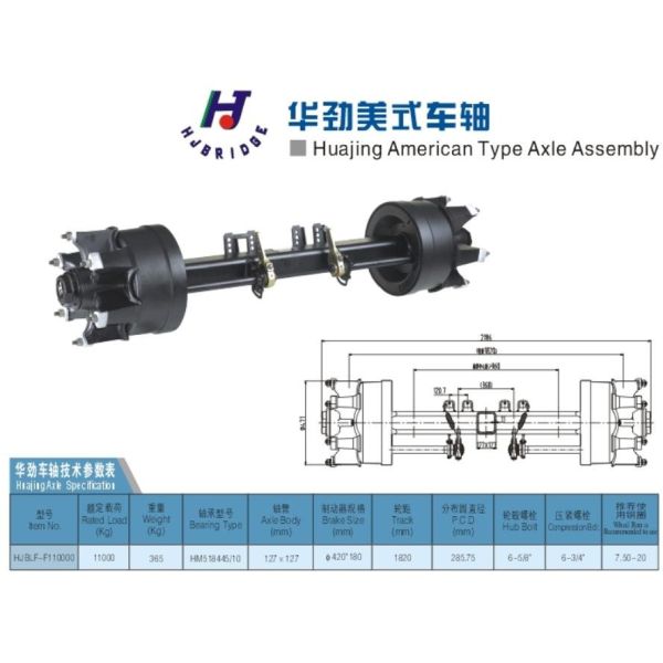 Huajing axles assembly
