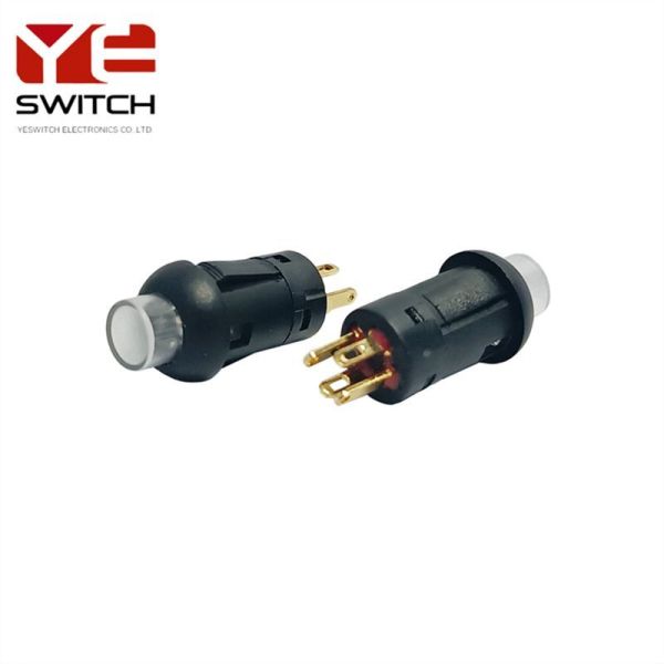 8mm Green Illuminated Push Button Round Spst Momentary Switch 500VAC