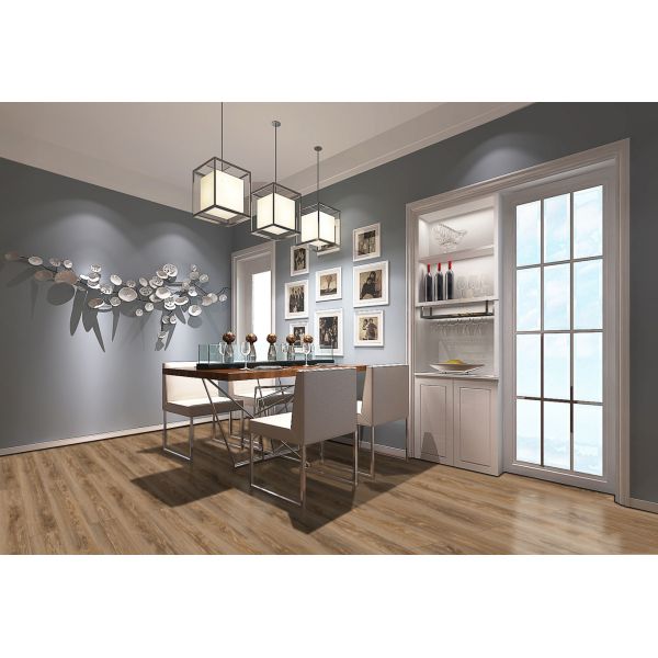 Non Slip SPC Click Flooring 1220x183mm Formaldehyde Free Shock Resistant GKBM JR-W17034