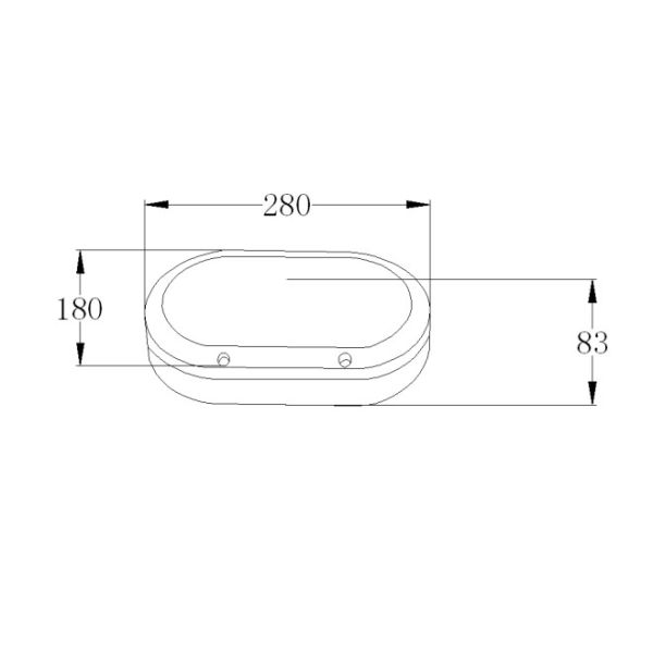 Oval Shape Bulkhead Wall Light With Smd Chip , Outdoor Bulkhead Light 280*180*100mm
