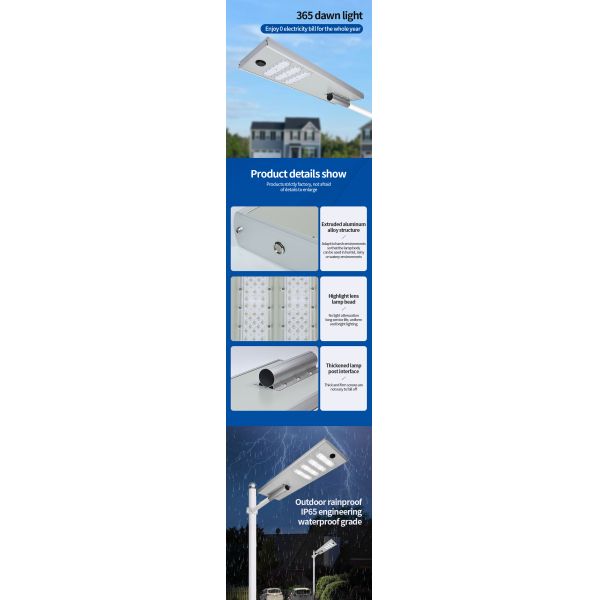 DC12V Solar Powered LED Street Lights Wall / Pole Mounted With 50000 Hour Lifespan